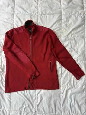 Victorinox Red Full-Zip Knit Sweater